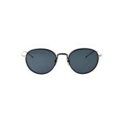 Thom Browne Svarta Runda Solglasögon Black, Unisex