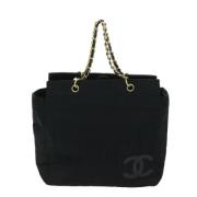 Chanel Vintage Pre-owned Bomull totevskor Black, Dam