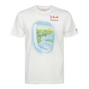 MC2 Saint Barth Vit Bomull Half-Sleeve T-shirt med Tryck White, Herr