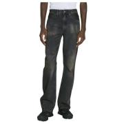 Guess Stained Denim Flare Pant Black, Herr