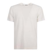 Zanone Vit Bomull Crew Neck T-shirt White, Herr