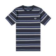 Fred Perry Fint Randig Tee Navy Multicolor, Herr