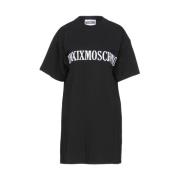 Moschino Couture T-shirt Klänning med Logobroderi Black, Dam