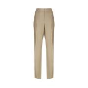 Stella McCartney Gröna Straight Byxor Beige, Dam