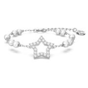 Swarovski Stella Kristallpärla Armband Silver Gray, Dam