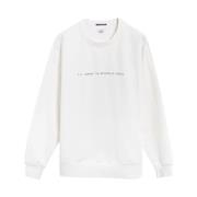C.p. Company Metropolis Serie Grafisk Sweatshirt White, Herr