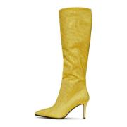 Cesare Gaspari Jewel Stiletto Knähöga Stövlar Yellow, Dam