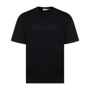 Calvin Klein Svart Logotyp T-shirt Crew Neck Korta ärmar Black, Herr