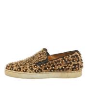 Christian Louboutin Pre-owned Pre-owned Tyg sneakers Brown, Herr