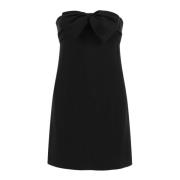 Saint Laurent Crepe Satin Bustier Mini Klänning Black, Dam