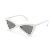 Saint Laurent SL 207 Jerry 007 Sunglasses White, Dam