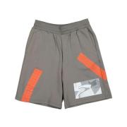 A-Cold-Wall Grafiska Streetwear Shorts Gray, Herr