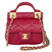 Chanel Vintage Pre-owned Laeder crossbodyvskor Red, Dam