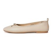 Cesare Gaspari Lyxig Läder Ballerina Beige, Dam