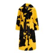 Cesare Gaspari Lyxig Faux Fur Vinterrock Yellow, Dam