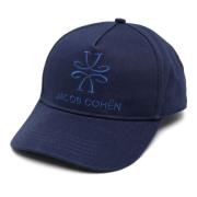 Jacob Cohën Broderad Bomull-Polyester Hatt Made in Italy Blue, Herr