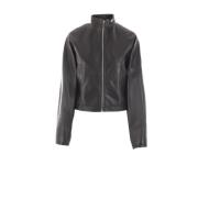 Alaïa Svart Läder Bikerjacka Black, Dam