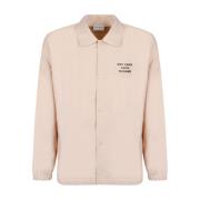 Drole de Monsieur Beige Windbreaker Jacka med Slogan Print Beige, Herr