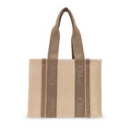 Chloé ‘Woody Medium’ Shopper Bag Beige, Dam