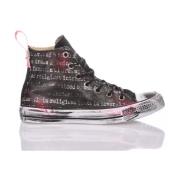 Converse Handgjorda Svarta Sneakers Anpassade Skor Black, Herr