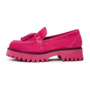 Cesare Gaspari Rosa Platform Loafers med Tassel Detaljer Pink, Dam