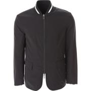 Emporio Armani Vändbar Dragkedja Svart Blazer Black, Herr