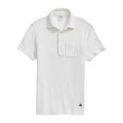 Brooks Brothers Vit Polotröja i Terryduk med Golden Fleece White, Herr