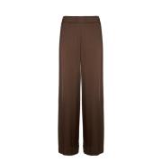Ottod'Ame Brun Palazzo Byxor med Fickor Brown, Dam