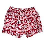 Gran Sasso Röd Blomma Strand Shorts Multicolor, Herr