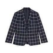 Brooks Brothers Marinblå Bomullsblandning Blazer Blue, Herr