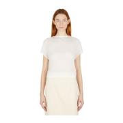 Wynn Hamlyn Georgette Boatneck Top White, Dam