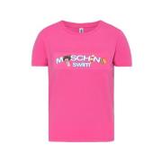 Moschino Fuchsia Multicolor T-shirt Dammode Pink, Dam