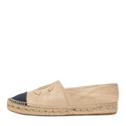 Chanel Vintage Pre-owned Laeder espadriller Beige, Dam