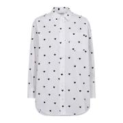 Co'Couture Heartcc Oversize Skjorta Blus Vit White, Dam