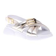 Baldinini Sandal in gold nappa leather Yellow, Dam