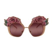 Dolce & Gabbana Guld Solglasögon Ss22 UV-skydd Multicolor, Dam