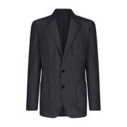 Dolce & Gabbana Blå Denim Blazer Jacka Slim Fit Blue, Herr