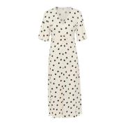 Gestuz Polka Dot Midi Klänning Multicolor, Dam