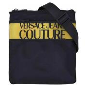Versace Jeans Couture Axelväska Med Logo-Print Och Dragkedja Black, He...
