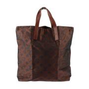 Louis Vuitton Vintage Pre-owned Tyg totevskor Brown, Dam