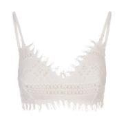 Ermanno Scervino Vit Macramé Bh Topp White, Dam