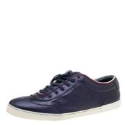 Gucci Vintage Pre-owned Laeder sneakers Blue, Herr