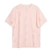 Soulland Blommig bränd sammet T-shirt Pink, Unisex