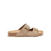 Scarosso Flat Sandals Beige, Dam