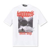 Dsquared2 T-shirt med logotyp White, Herr