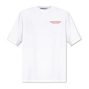 Dsquared2 T-shirt med logotyp White, Herr