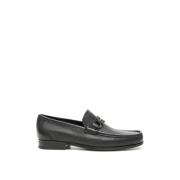 Salvatore Ferragamo Kornat Läder Gancini Loafers Black, Herr