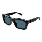 Alexander McQueen Black/Green Sunglasses Am0431S Black, Herr