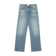Haikure Stiliga Korea L0832 Straight Jeans Kvinnor Blue, Dam