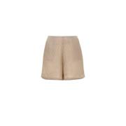 MVP wardrobe Juan LES Pins Shorts Beige, Dam